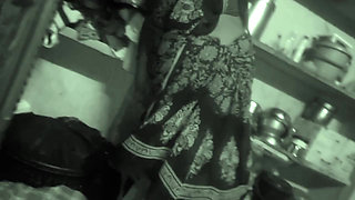 Desi- Porn video while wife doing housework