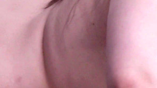 Cumshot on Her Face After Blowjob and Pussy Massage Close-up