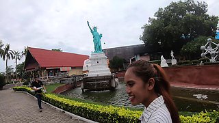 Thai girlfriend day out and sex at home
