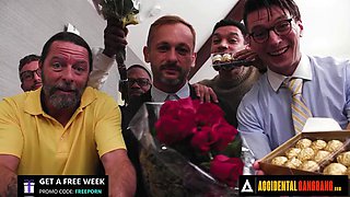 ACCIDENTAL GANGBANG - 5 Males Cheer Up Their Sexy Friend By Gangbanging Her SPANISH SUBTITLES