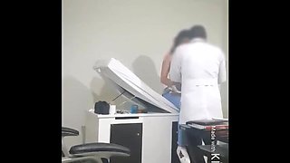Hot Latina MILF fucks doctor in his office with her big natural tits
