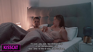 Why Step Mom Wakes with Step Son’s Cock in Hand Post-fight? Will She Gets Face Cum in Share Bed?