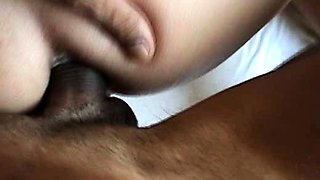 Amateur student blowjob on the balcony pov