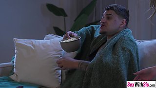 Arousing Della Cate suck and fucks stepbro