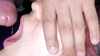 The Horny Slut Loves to Swallow Cum