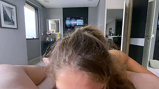 Amateur teen girlfriend homemade handjob with cumshot