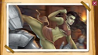 Epic 3D anime hentai adventure with huge dicks and big asses