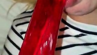 Lovely Amateur teen brunette masturbating outdoor