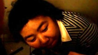 Asian BBW Amateur Facial in a Public Bathroom