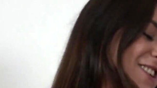 Small tits brunette smashed in her pussy