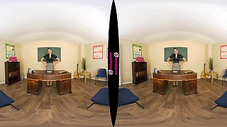 Stretch Me Out - British Brunette Teacher Striptease