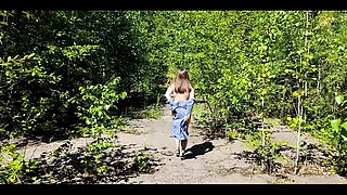 Girl Takes off Her Clothes, Runs Naked and Shows Her Asshole