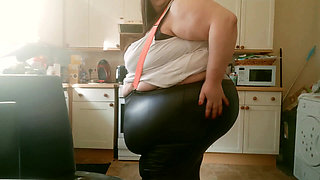 SSBBW BBW Kitchen Play in Sexy Tight Clothing Part 2