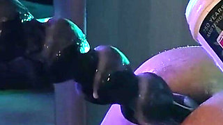 Glow Fisting 3 Extreme Massive Dildo Pegging Adelina Noir Pegging Fistdude with a Massive Dildo