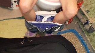 I Watch My Girlfriend Pee in a Public Toilet and Masturbate