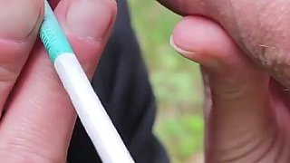 Smoking Two Cigarettes and give him Blow Job with CumShoot on My Face when I Smoked