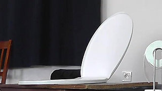 Amy Douxxx Peeing in a Human Toiletbox