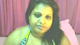 Indian auntie on webcam teases me with her big titties