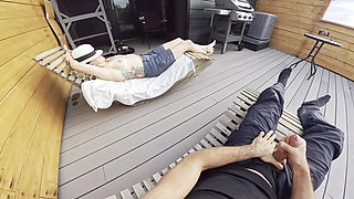Dickflash Roof Adventure: Part 1 a Little Redhead Slut Gives Me Fast Cumshot on Her and While Her Boyfriend Waits