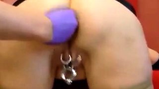 Analfistsau - Amateur Anal Gape with a Big Clit