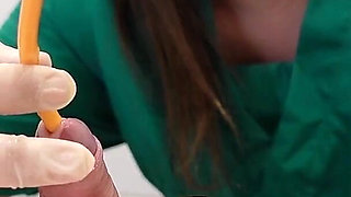 Medfet Catheter Play, Handjob and Imposed Orgasm with Vibrator