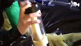 Milked by the Pump and Relocked in Chastity Again Part1