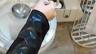 Miss Alessa Milano Feeding From Toilet Part 2