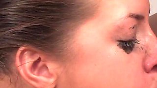 Young cute girl enjoy her first porno casting