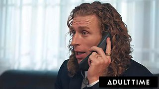 ADULT TIME - Curvy Girl Karla Lane CAUGHT Fucking Cheating Boss By Big Naturals Wife Sarah Arabic!