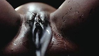 Interracial sex session with bukkake ending for black milf