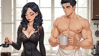 Busty MILF Stepmom Seduces Hung Stepson in Kitchen - Part 3