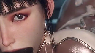 Madruga3d Intense Hardcore Sex: Busty White Woman with Tight Ass Passionately Fucked by Massive Black Cock, Deep Throat