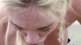 Carly Rae Summers Amazing Big Fake Tits Blonde British POV Deepthroat Blowjob and Cum Swallow