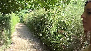Sloppy Deepthroats, Blowjob and Ball Licking in the Forest - Luna Doll