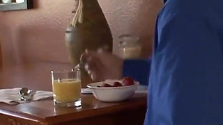 Coffee Brown teen sucks and fucks old cock for hot cum