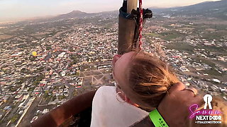 Wild Blonde Rides Big Cock in Hot Air Balloon Over Pyramids