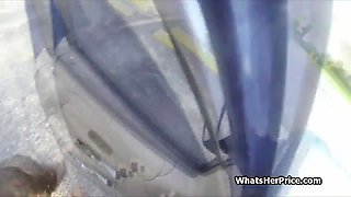 Sucky outdoors fucky indoors with broke teen