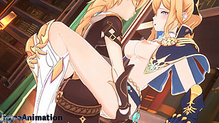 Genshin Impact Jean has hot sex in her office