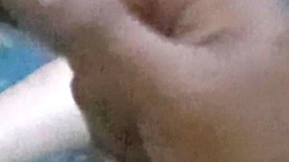 Cock Jerking in Front of New Maid