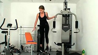 Gym slut fucking old man