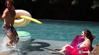 Big-Tit DP Pool Party