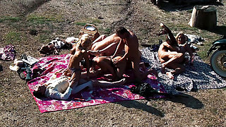 1920s Sluts Get Their Pussies Licked, Ride Cocks, and Take Cumshots at a Picnic