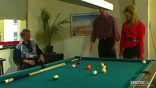 Ass fuck on the pool table