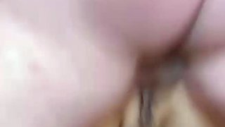Busty MILF slut squirt and gets creampie after hard pounding