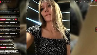 Blonde tight pussy babe solo toy fun in glamour masturbation