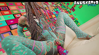 Tattooed TEEN Squirt Anal - Deep Anal Play, Huge Toys & Prolapse