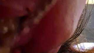 Deep throat shows off the prize and gulps it down