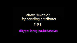 Practicing Femdom Chick Punishing Slave