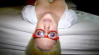 Thick Cock and Balls Receives a Sloppy Facefuck From a Secretary