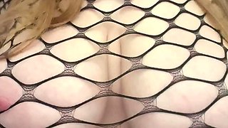 Big Boobed Blonde Masturbates With A Dildo In The Bathroom